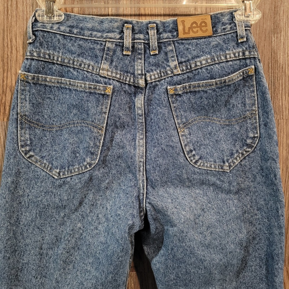 Vintage Lee Tapered Stone Wash Jeans Size 11 x 30 100% Cotton Union Made in USA - Picture 6 of 11
